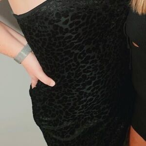 Wild Fable Black Leopard Print Mini Dress